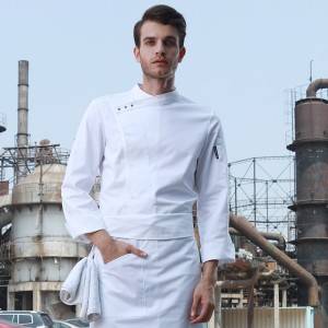 Hidden Placket Long Sleeve Fashion Design Chef Jacket For Hotel And Restaurant  CU151C0200A