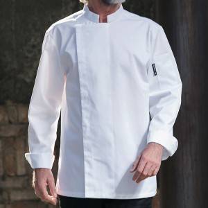 Wholesale Waiters Dress Uniform - Hidden Placket Long Sleeve Fashion Design Chef Jacket For Hotel And Restaurant  CU155C0200A – CHECKEDOUT