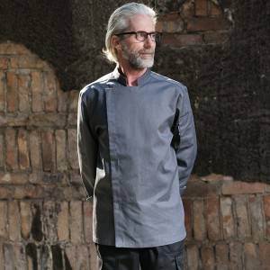 Hidden Placket Long Sleeve Fashion Design Chef Jacket For Hotel And Restaurant  CU155C5900A