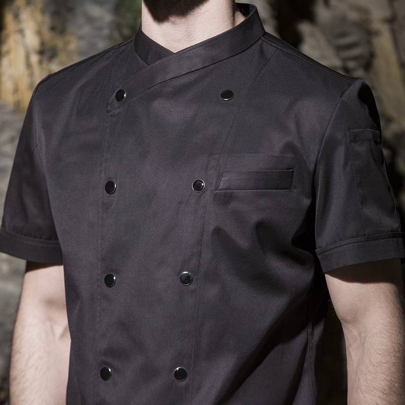 Low MOQ for Lightweight Culinary Uniform - Double Breasted Cross Collar Short Sleeve Chef Uniform And Chef Jacket For Hotel And Restaurant CU102D0100C1 – CHECKEDOUT