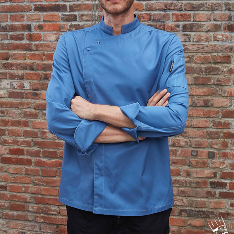 Discount wholesale Durable Culinary Uniform Factory - Stand Collar Long Sleeve Hidden Placket Chef Jacket For Hotel And Restaurant U166C3500C – CHECKEDOUT