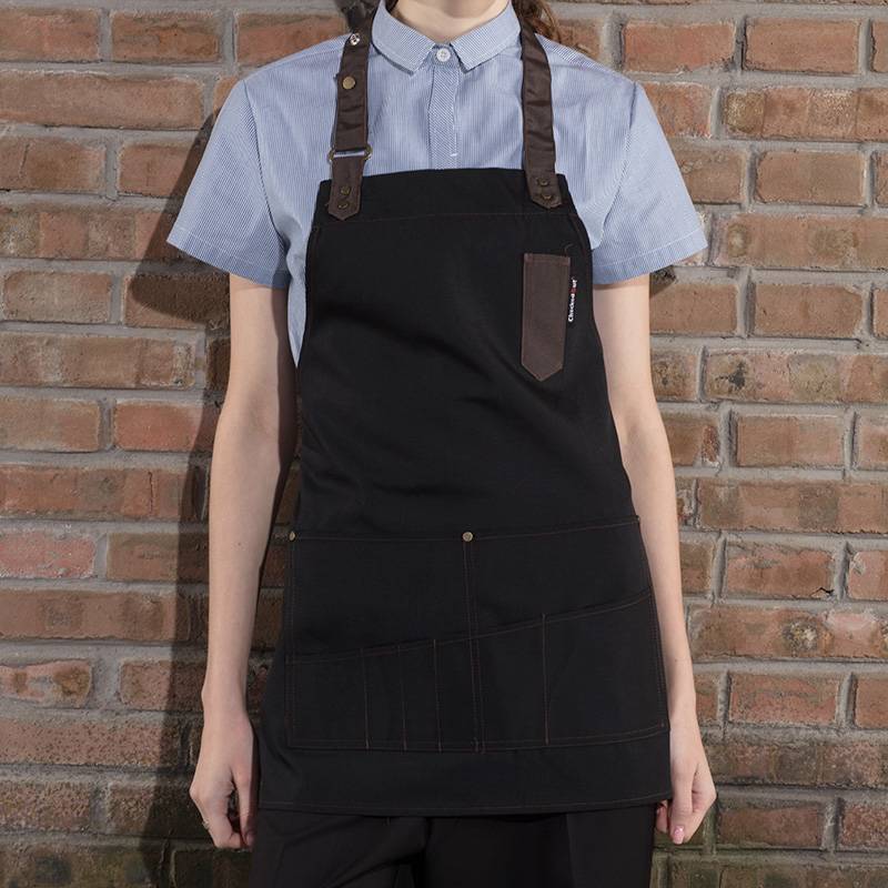 factory low price Youth Chef Hat And Apron - KITCHEN CANVAS SHORT BIB CHEF APRON WITH POCKETS U3064D001049U – CHECKEDOUT