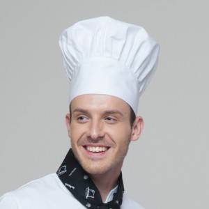 Pleated Chef Hat Poly Cotton White Color Chef Hat U402S0200A