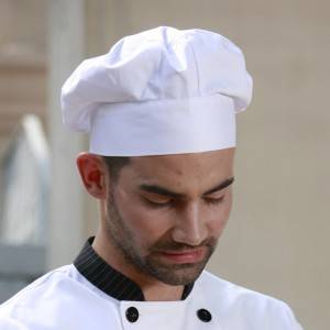 Pleated Chef Hat Poly Cotton White Chef Hat U404S0200A