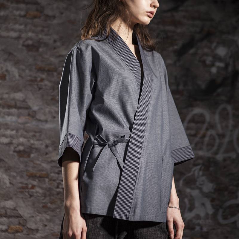 New Arrival China Heavyweight Chef Clothes - Japanese Style Medium Sleeve Cross Collar Kimono For Restaurant And Hotel CU1118Z123124AQ – CHECKEDOUT