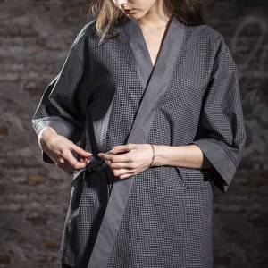 Japanese Style Medium Sleeve Cross Collar Kimono For Restaurant And Hotel CU1118Z124123AR