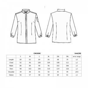 Polyester Cotton Classic Long Sleeve Slim Fit waitress uniform Shirt CW1056C154000H