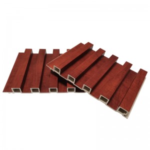 3D Hollow Tubes Wood Plastic Composite Cladding Fluted Wall Panel