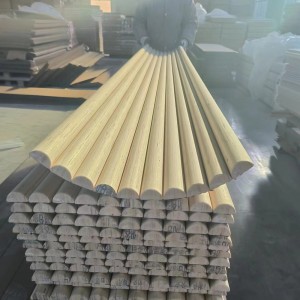 Customized Flexible Curved Bendable Bendy Half Round Solid Poplar Wall Panels