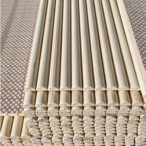 Customized Flexible Curved Bendable Bendy Half Round Solid Poplar Wall Panels