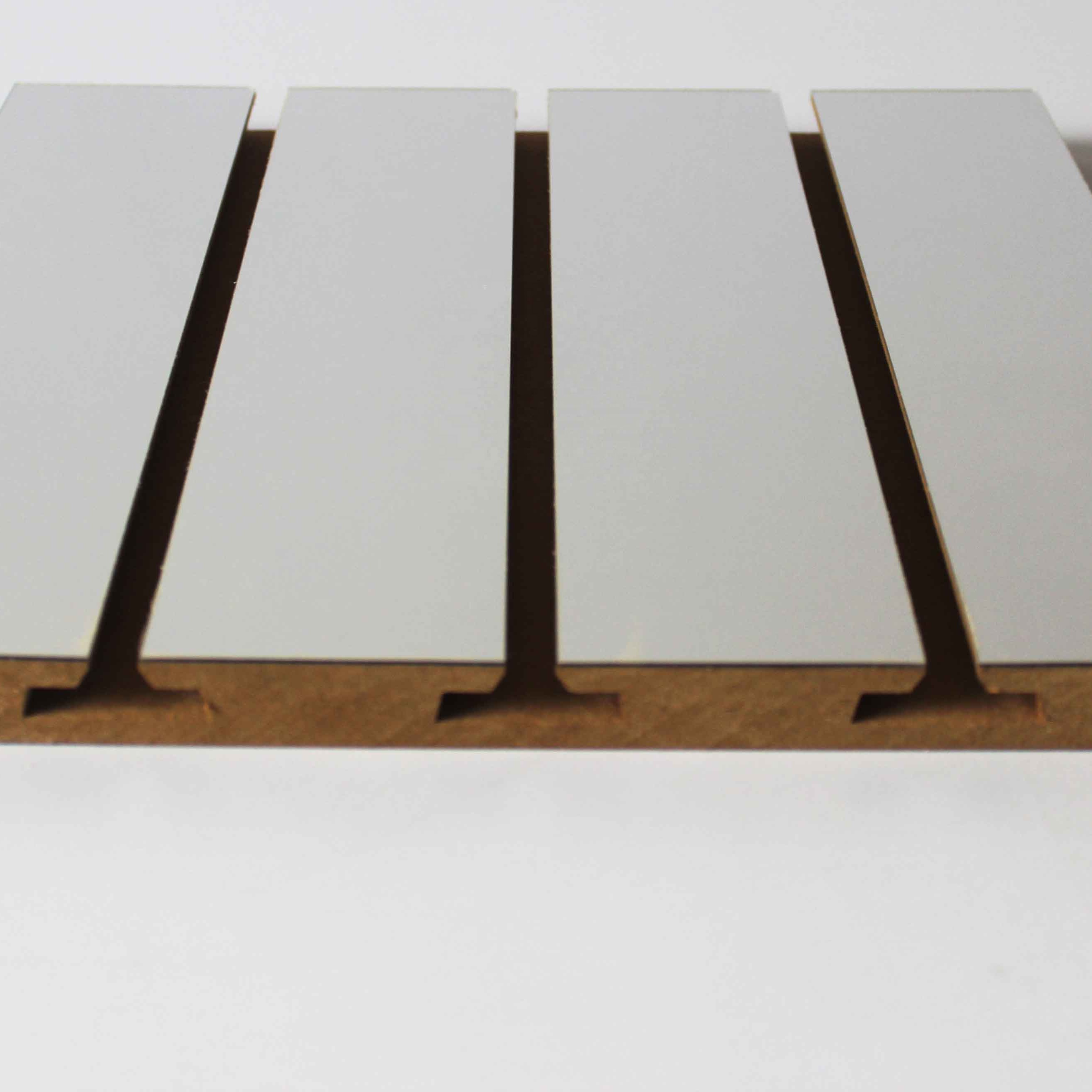 China Cheap Price Slatwall Panels 8x4ft - 1220*2440*18mm Melamine/PVC MDF  slatwall panel for display racks – Chenming