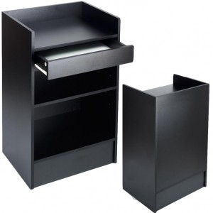 SCRC Cash Wrap Cash Register Stand w/Adjustable Storage Shelf