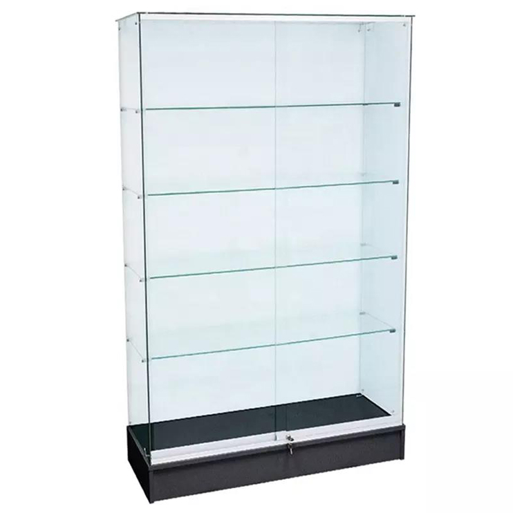 FVU-900/1200 frameless glass shop display showcases with LED light Featured Image