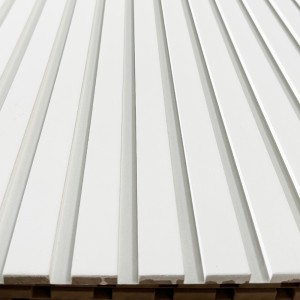 white primer painting flexible fluted wall panel