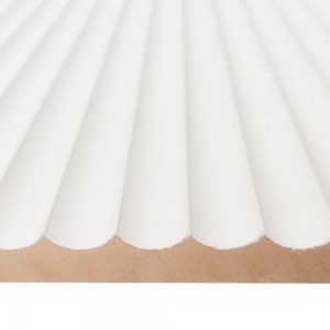 white primer painting flexible fluted wall panel