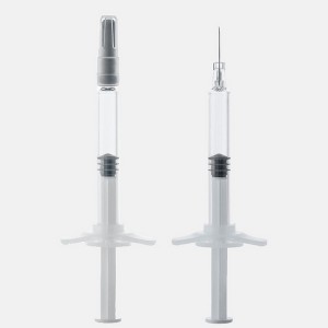 1ml disposable glass syringe packaging with needle suppliers
