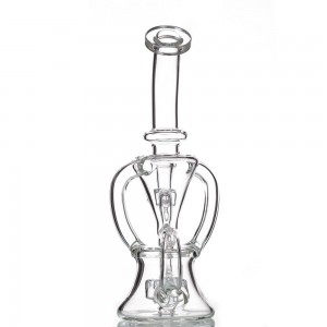 Clear large bongo weed water pipe glass smoking accessories bubbler