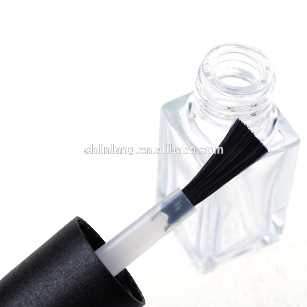 china alibaba 2017 new design 6ml Small squares glass bottle nail polish bottle