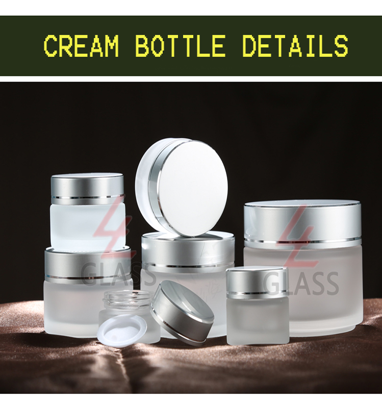 shanghai linlang 2017 Hot sales 5g 15g 20g 30g 50g 100g clear frosted glass cosmetic cream jar