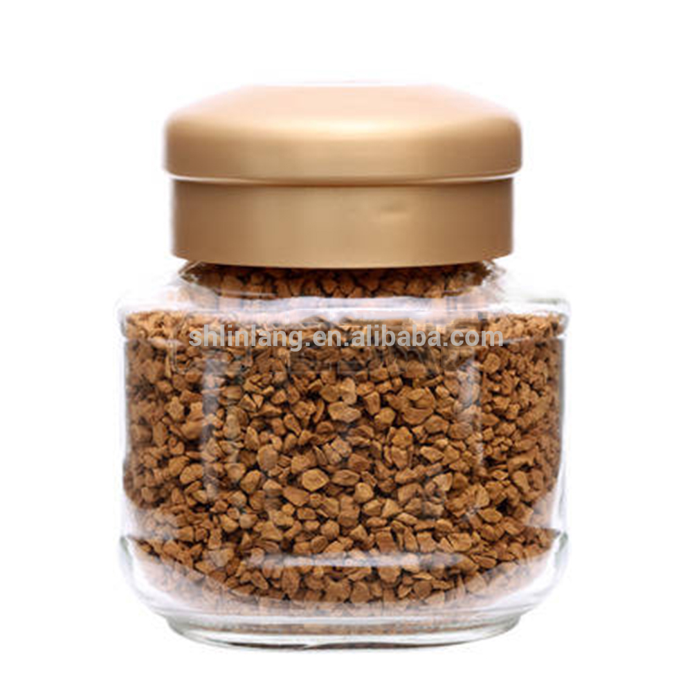 Shanghai Linlang Food container coffee bean tea glass jar with plastic lid