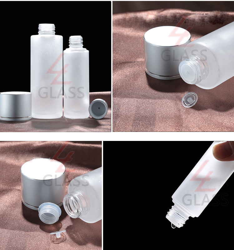 shanghai linlang Frosted cosmetic glass packaging beauty cream jar bottle