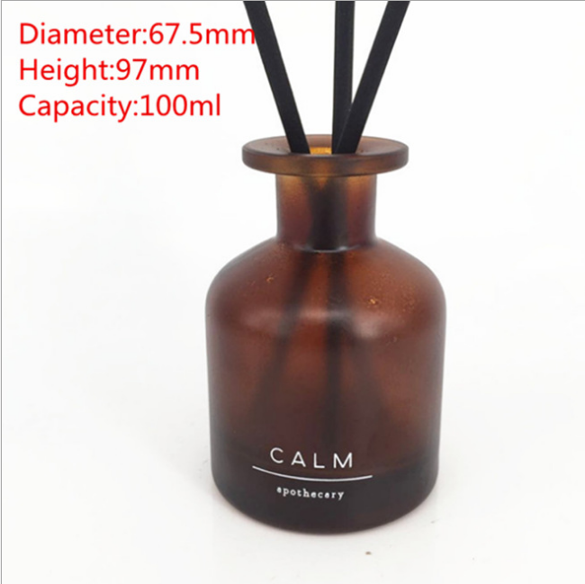 China Glass alchemy reed diffuser fragrance bottles 100ml amber reed