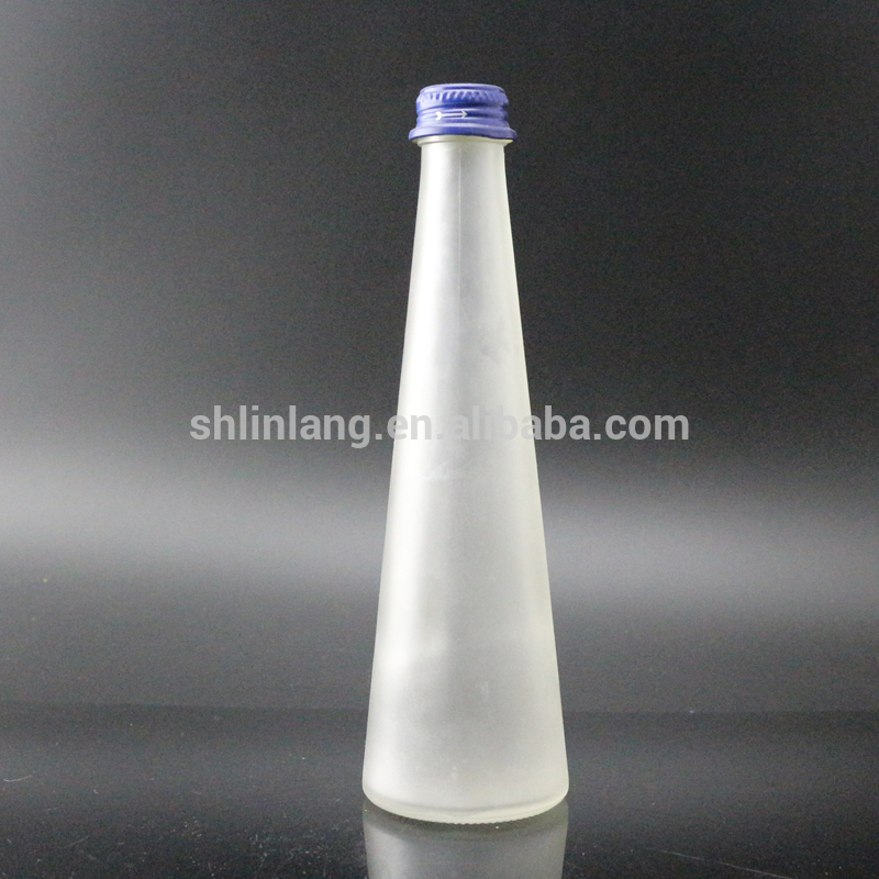 China glass bottle manufacture supply triangle shape glass bottle for beverage