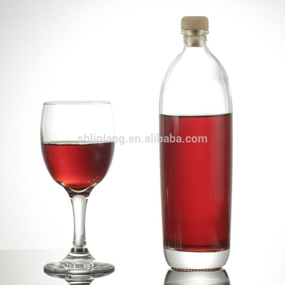 High end super flint enzymes glass bottle 250ml 300ml 350ml 500ml 750 1L with cork