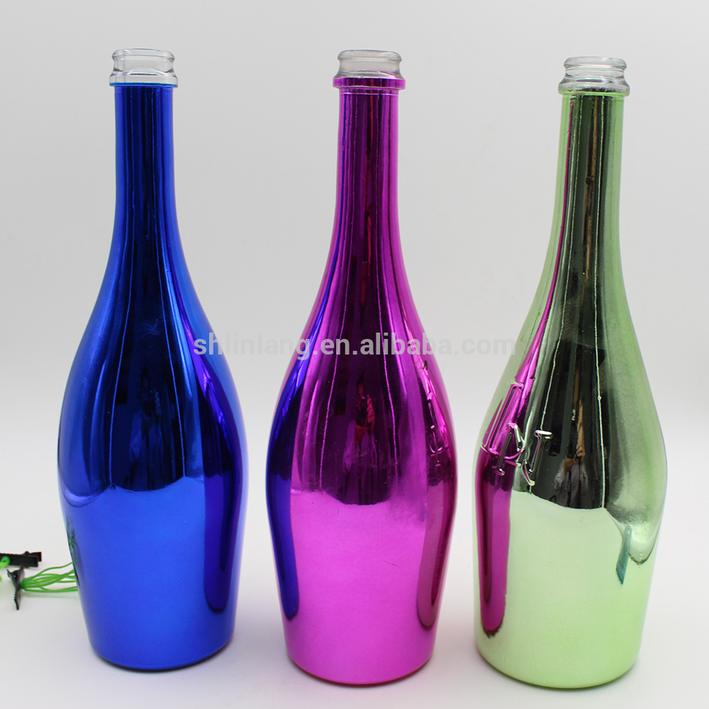 Shanghai linlang electroplate gold blue colorful champagne dummy bottle