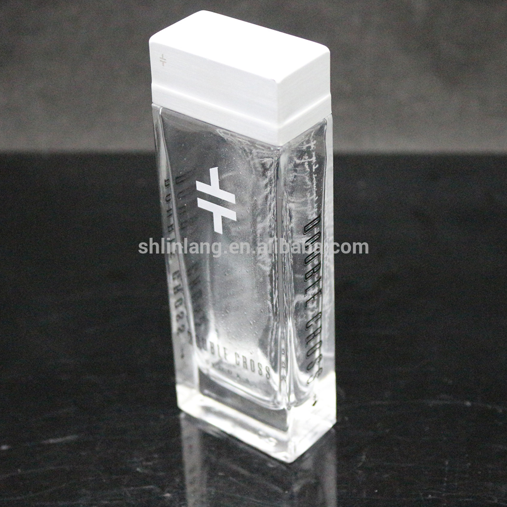 China Shanghai Linlang 50ml Decal Double Cross Vodka Spirit Glass Bottle Manufacturer And Supplier Linlang
