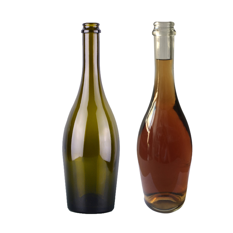 Shang hai linlang Hot sale 750ml green glass champagne wine bottle