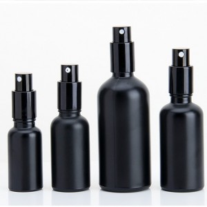 Spray Glass beard oil essential oil perfume bottle black matte