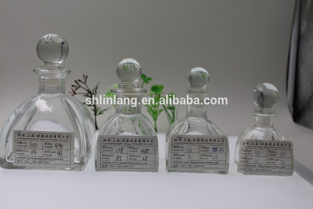 China clear 200ml 150ml 120ml 100ml 50ml 30ml Contemporary French Glass Diffuser  Bottle with Glass Knob 160ml Manufacturer and Supplier