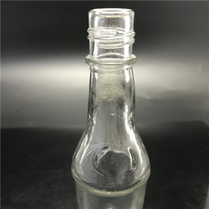 shanghai linlang factory 129ml clear fint glass bottle for vinegar