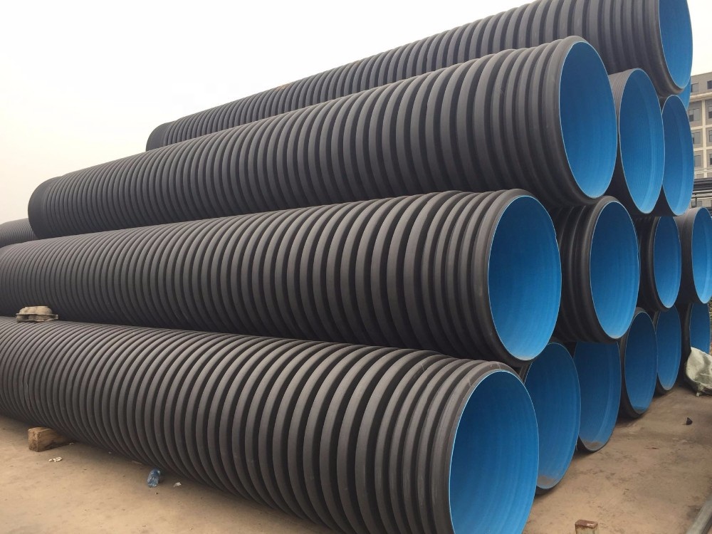 200mm hdpe  double wall corrugated hdpe  pipe  factory and 