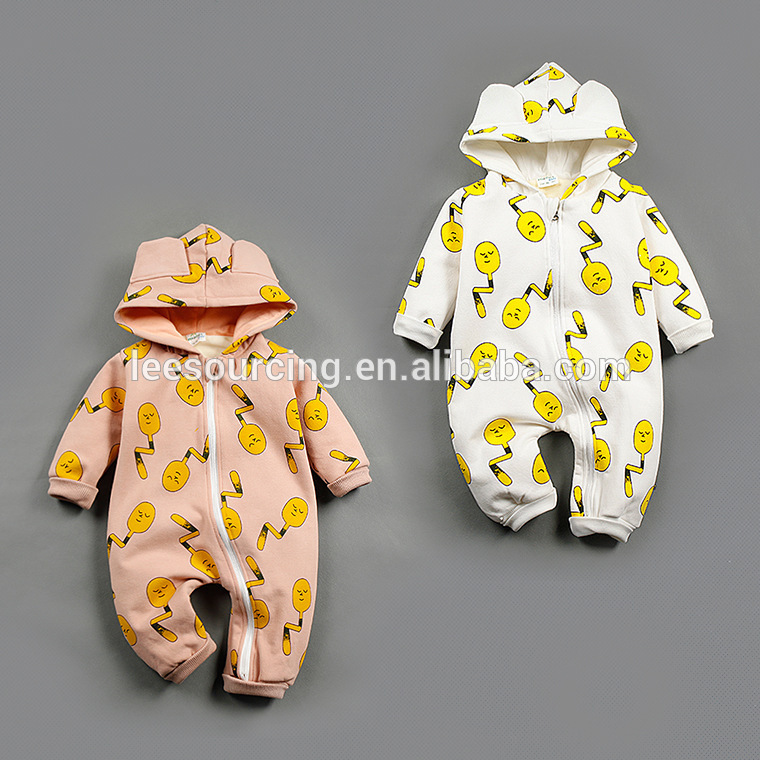 China wholesale Wholesale Kids Clothes - Long sleeve jumpsuit fleece printing baby bodysuits for winter – LeeSourcing