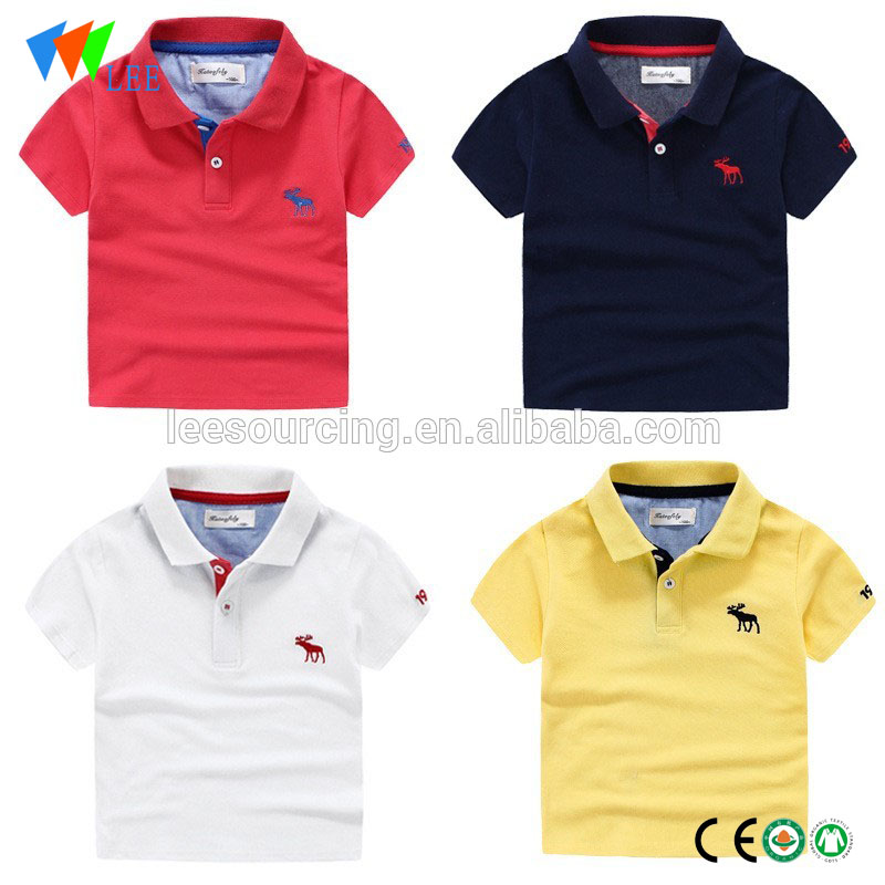 Children Boy 100% Cotton Wear Short Sleeve t shirt Polo Kids wholesale