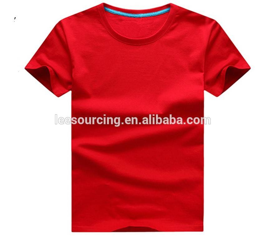Wholesale o-neck blank cotton red baby boy short sleeve t shirt