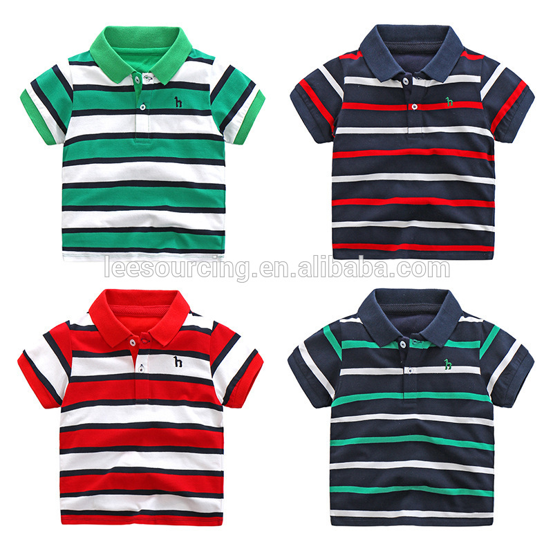 Wholesales Summer Kids mga batang lalaki kaswal nga pag-imprenta Polo T-shirt