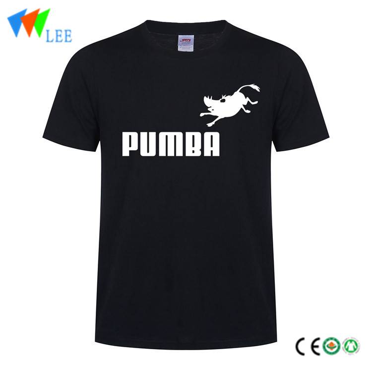 busana katun olahraga pola baru t-shirt kustom logo dan desain Pumba