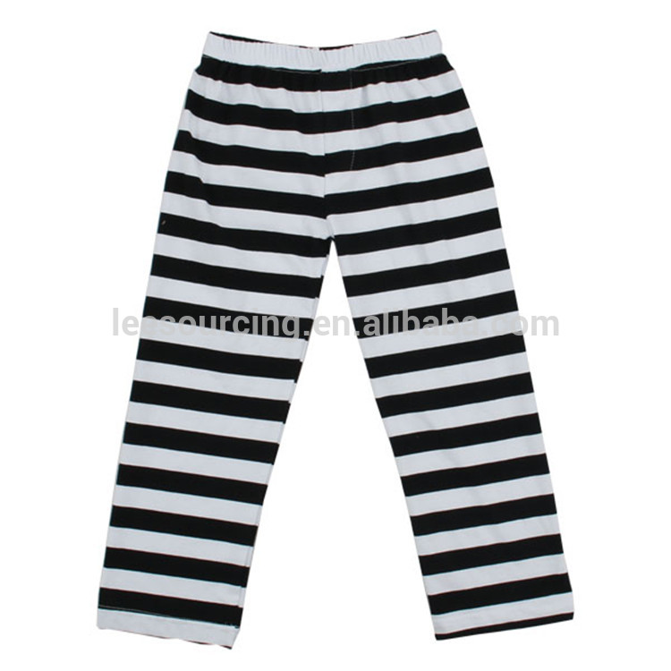 Cotton knit children's clothing new baby cotton striped leggings