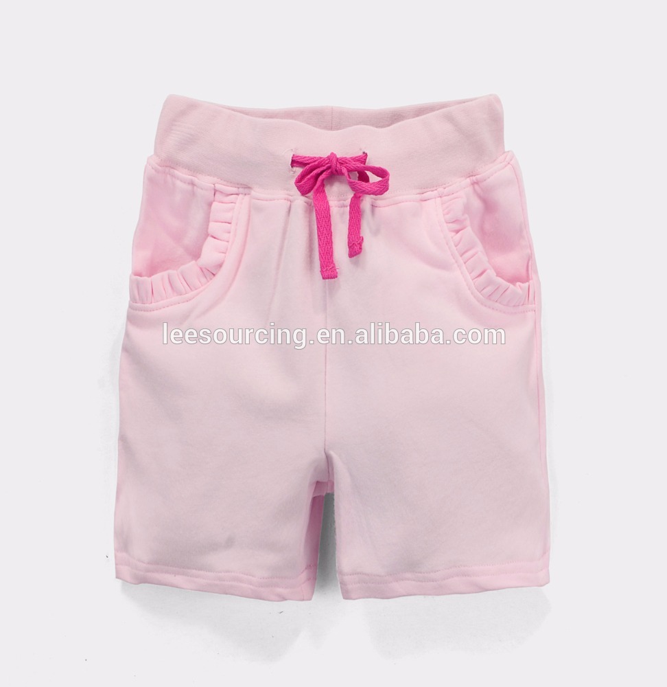 pantalon cerise bébé coton bébé personnalisé volants bébé shorts fille