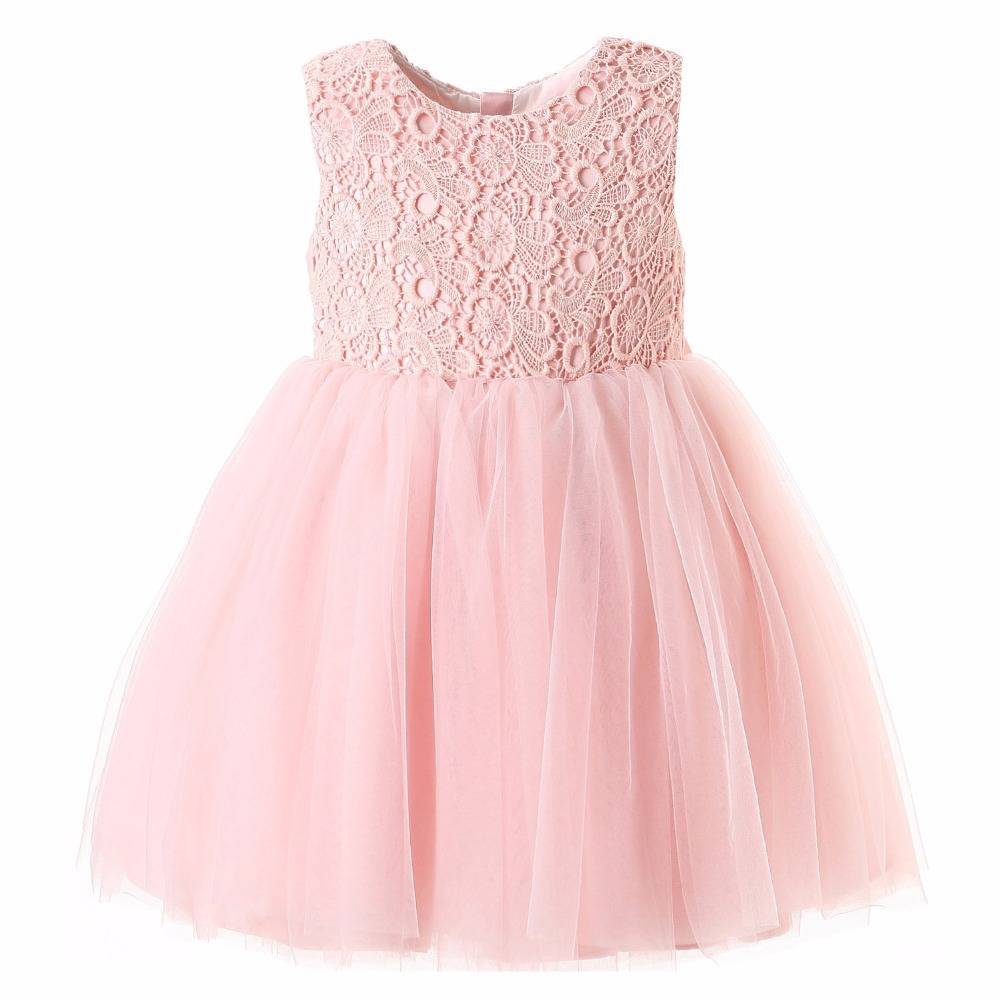 Children Beautiful Bow Baby Summer Frock Designs Girls Lace Dresses 7-16 Years Old