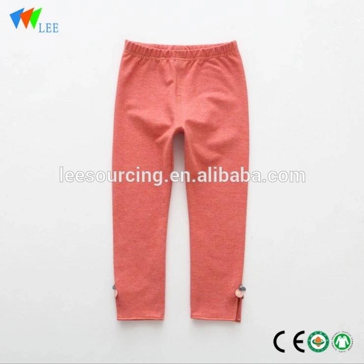 China Factory Direct sale Girl Solid Leggings cotton