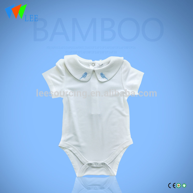 Engros sommer kort ærme bambus Baby onesie