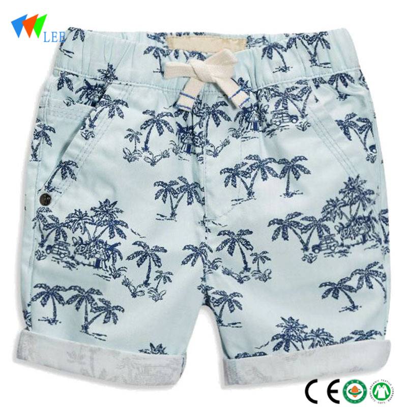 china manufacture summer fashion design beautiful boys baby simple shorts printing wholesale