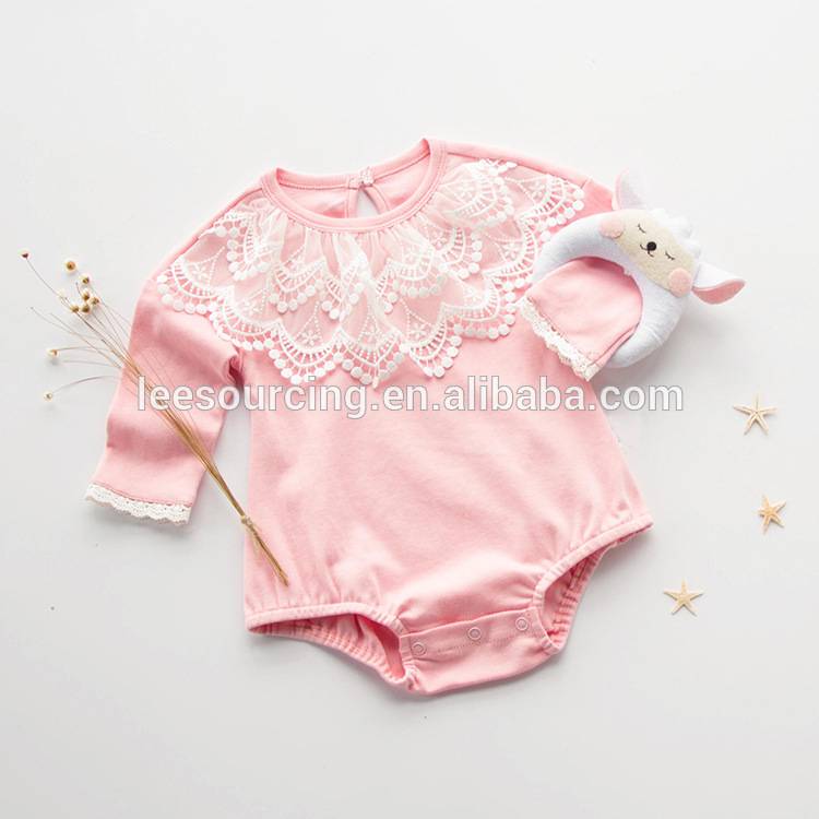Baby girl summer lace romper toddler long sleeve jumpsuit