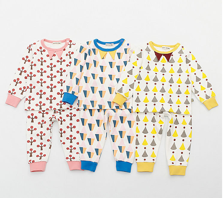 Есен 2017 гореща продажба високо качество 100% памук бебешки дрехи комплект
