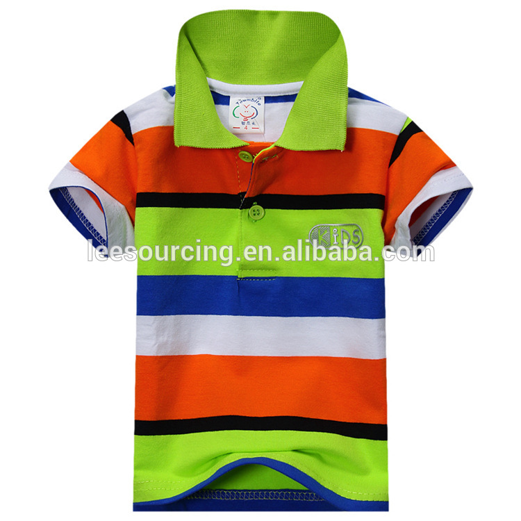 Cute printe design polo t shirt voor jongens & kinderkleding wholesale
