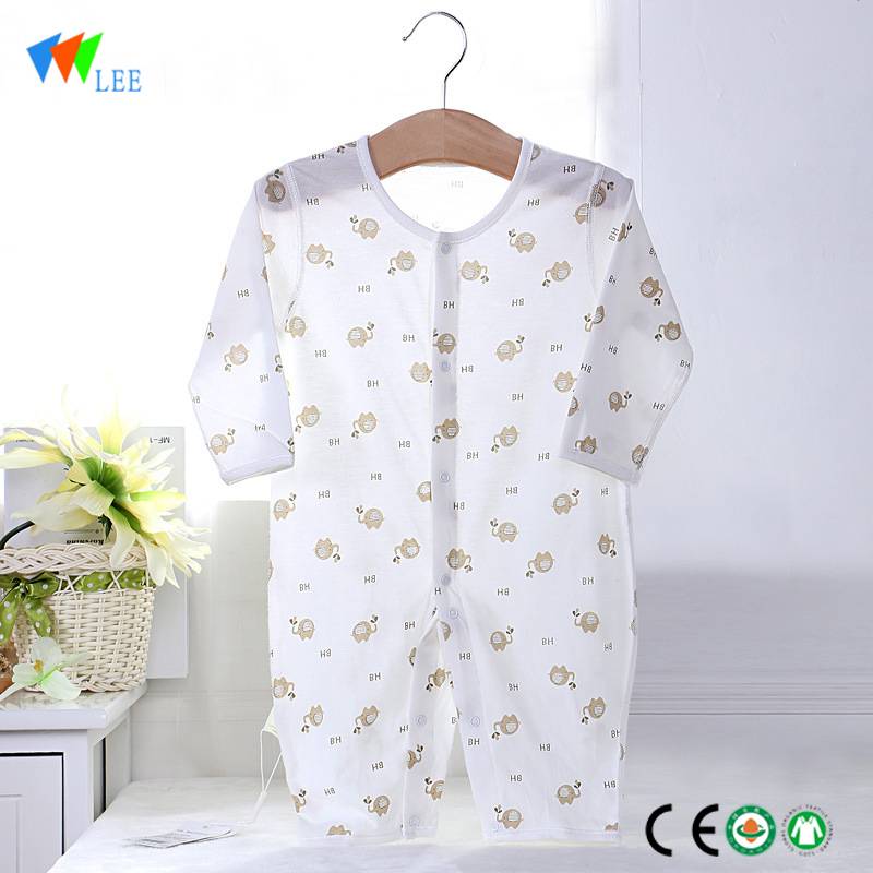 wholesale new design baby clothes cartoon organic cotton bamboo baby romper printing